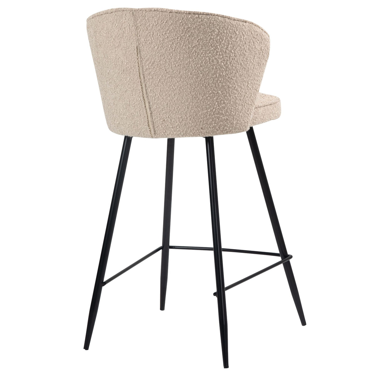 Chaise snack effet laine bouclette sable