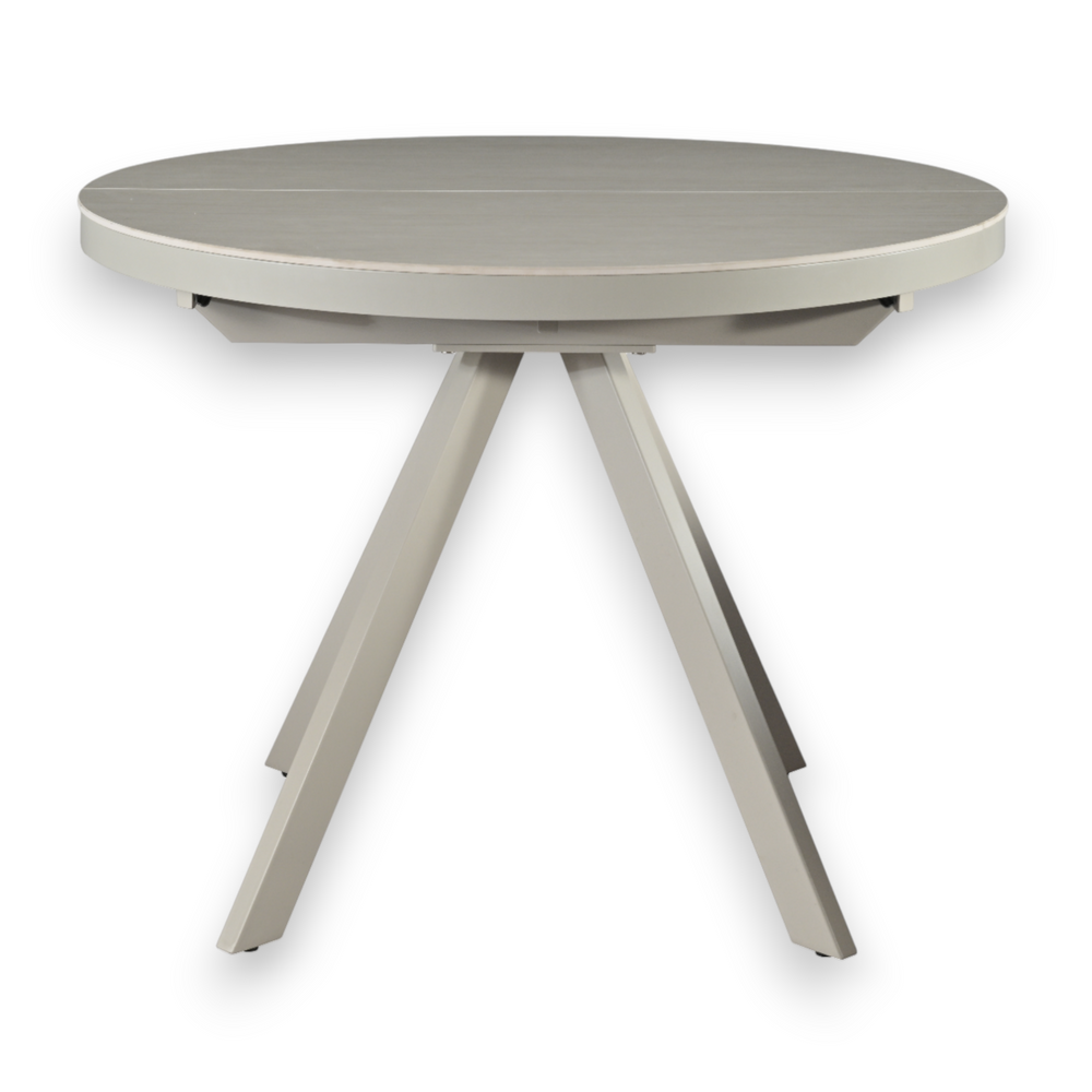 Table repas céramique blanche 100 cm avec allonge