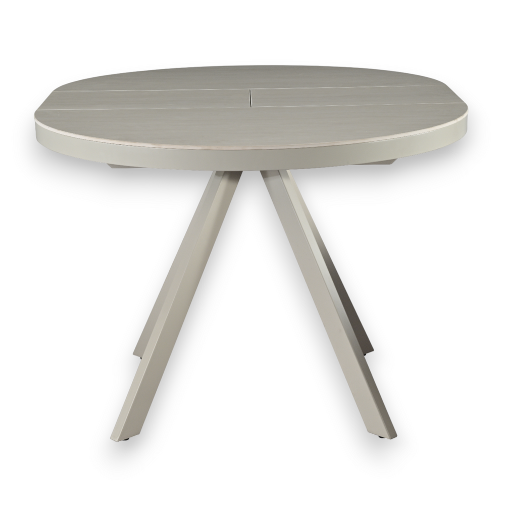 Table repas céramique blanche 100 cm avec allonge