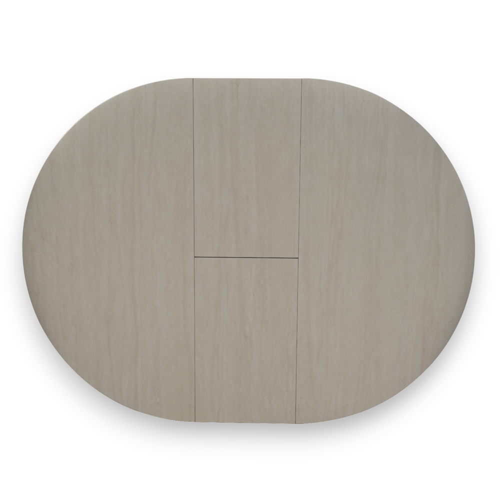 Table repas céramique blanche 100 cm avec allonge