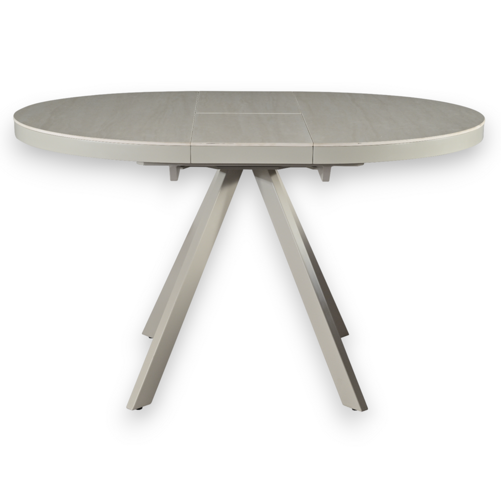 Table repas céramique blanche 100 cm avec allonge