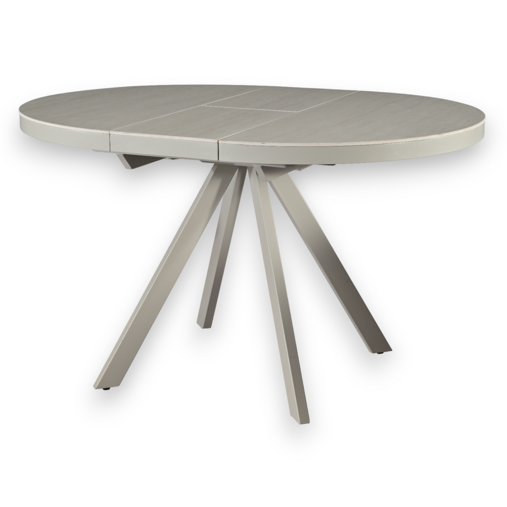 Table repas céramique blanche 100 cm avec allonge