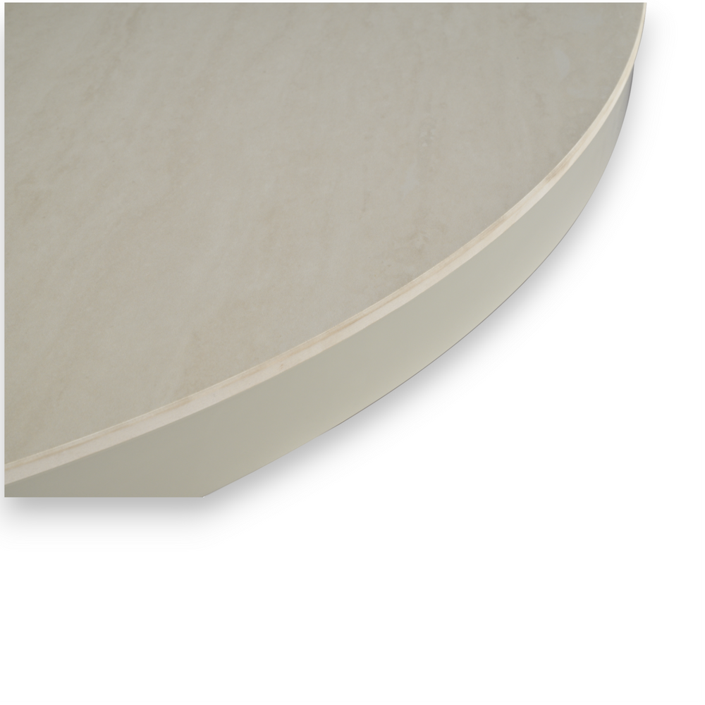 Table repas céramique blanche 100 cm avec allonge