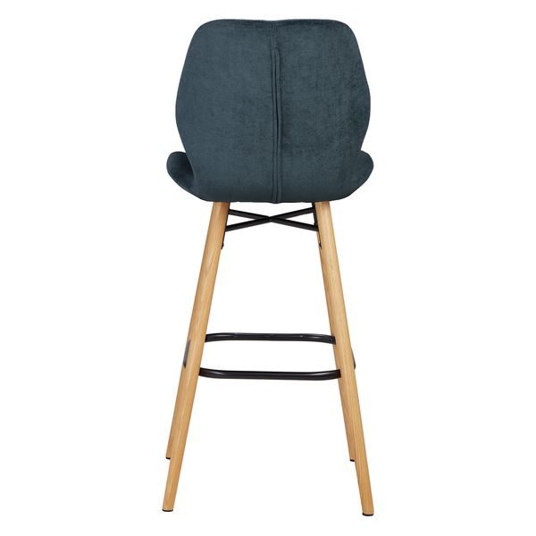 Chaise snack tissu soft touch bleu foncé