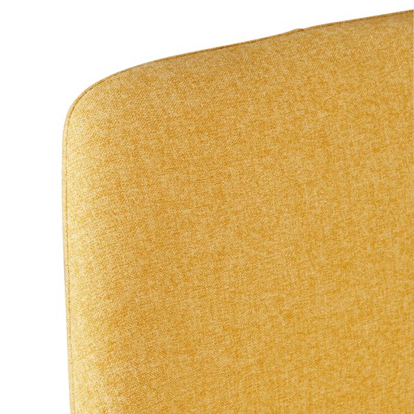 Chaise snack tissu jaune moutarde
