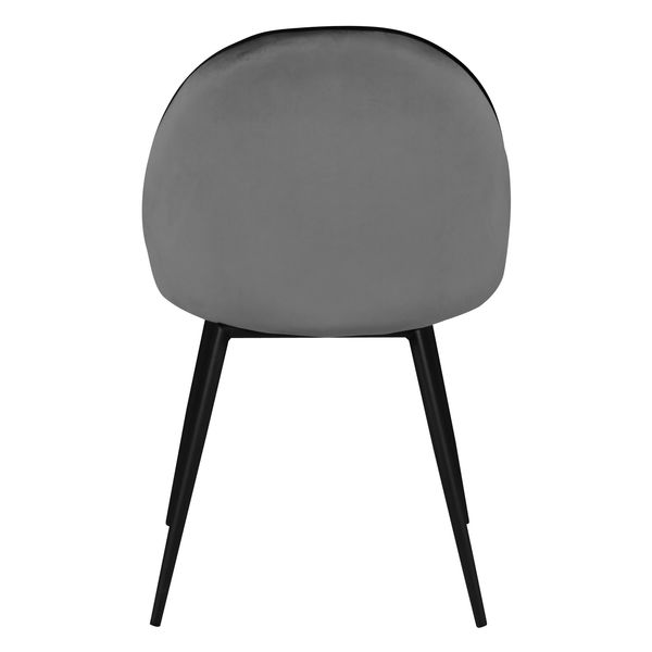 Chaise de repas velours anthracite
