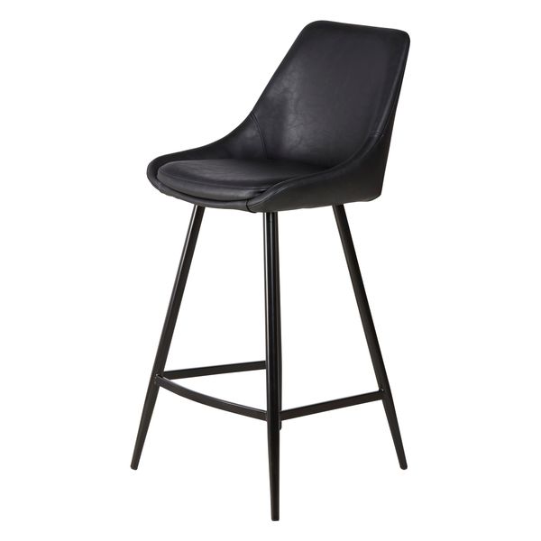 Chaise snack en PU noir