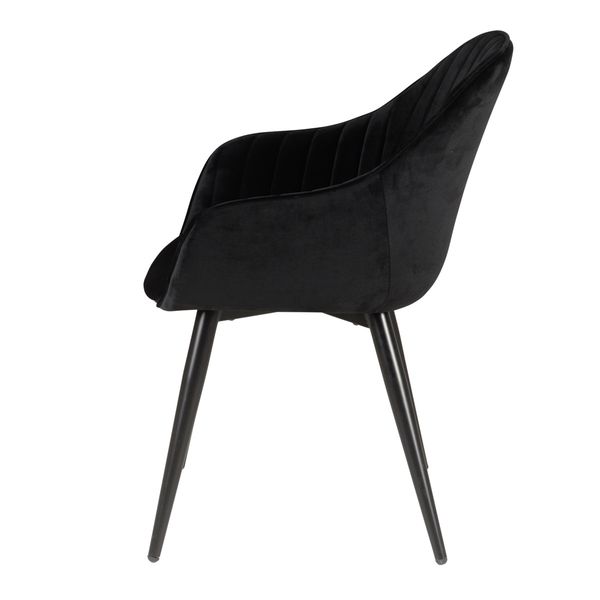 Fauteuil en velours noir