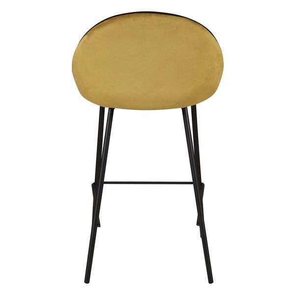 Chaise de bar velours ocre