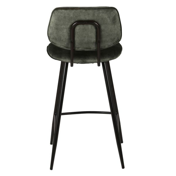 Chaise plan de travail velours verte foncée