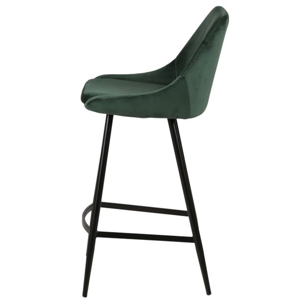 Chaise snack velours verte foncée