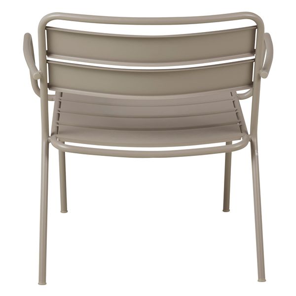 Fauteuil lounge outdoor métal taupe