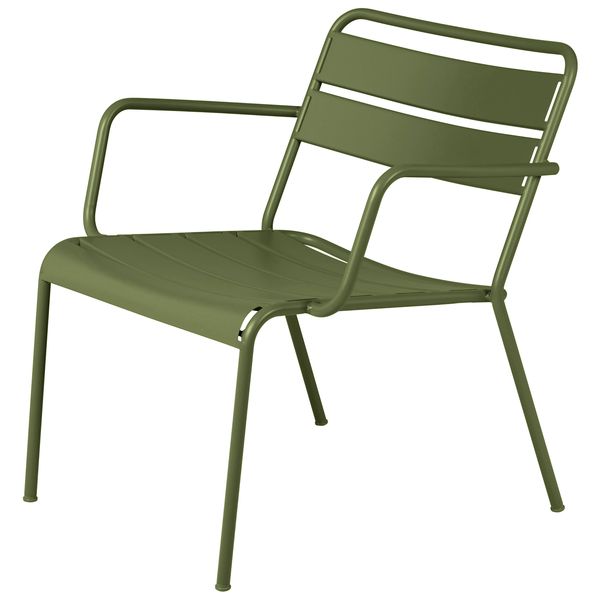 Fauteuil lounge outdoor métal vert foncé