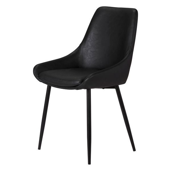 Chaise en PU noir