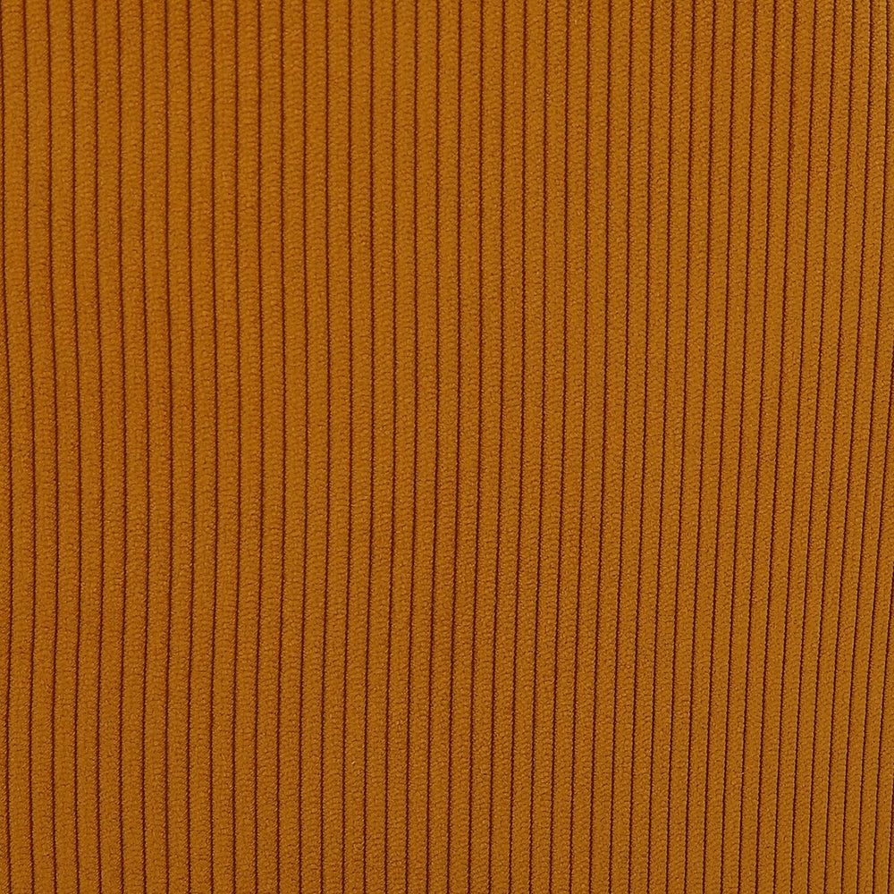 Chaise en velours côtelé jaune curry