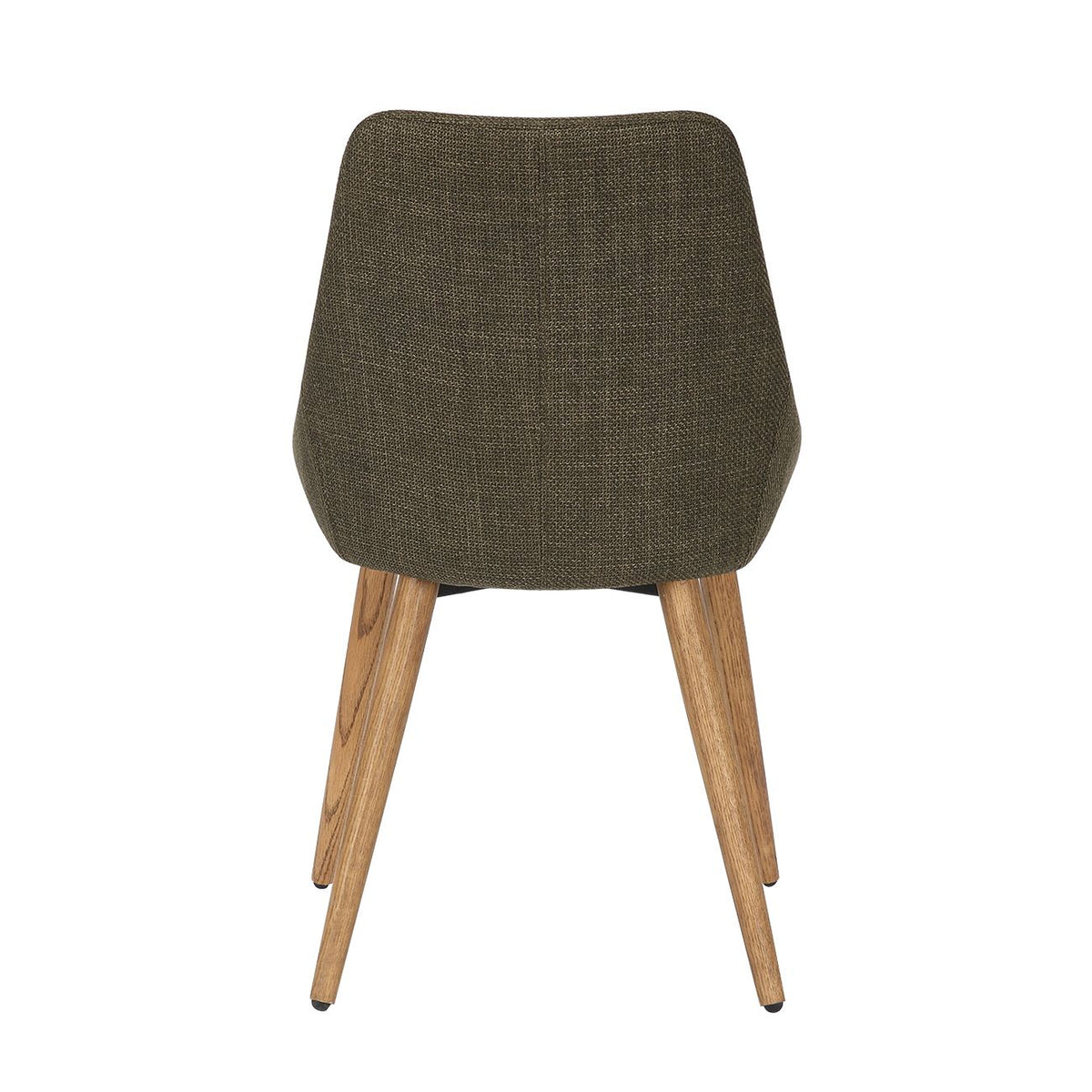 Chaise repas en tissu kaki pied chêne