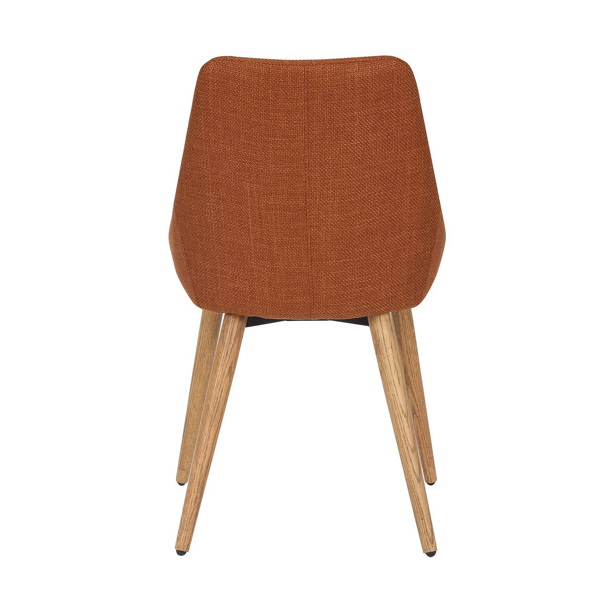 Chaise repas en tissu cognac pied chêne