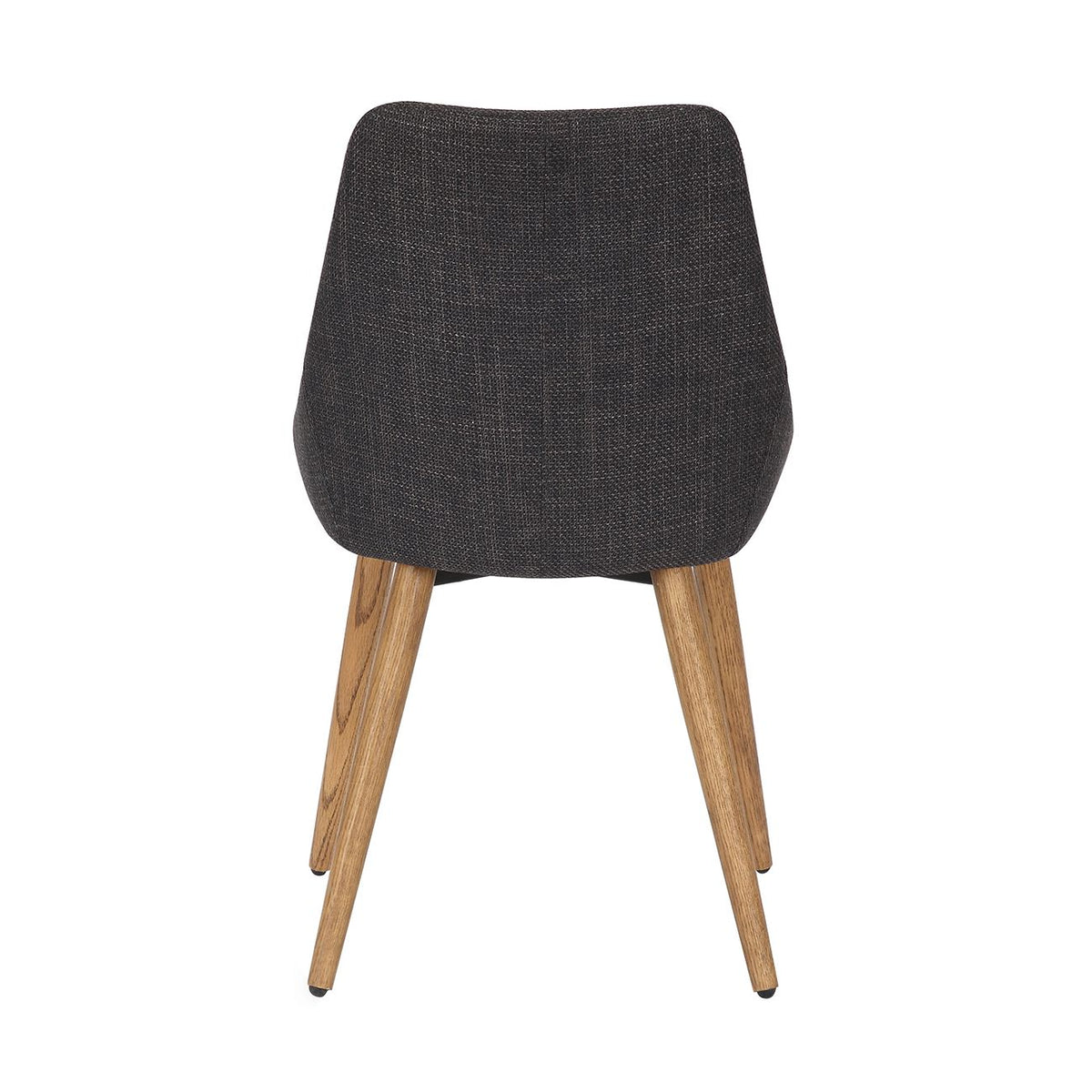 Chaise repas en tissu gris anthracite pied