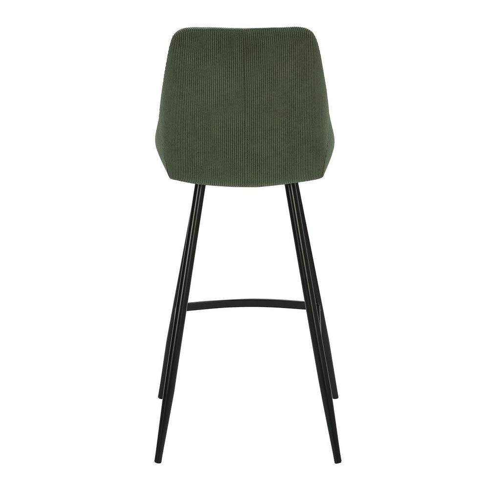 Chaise de bar velours côtelé vert sapin
