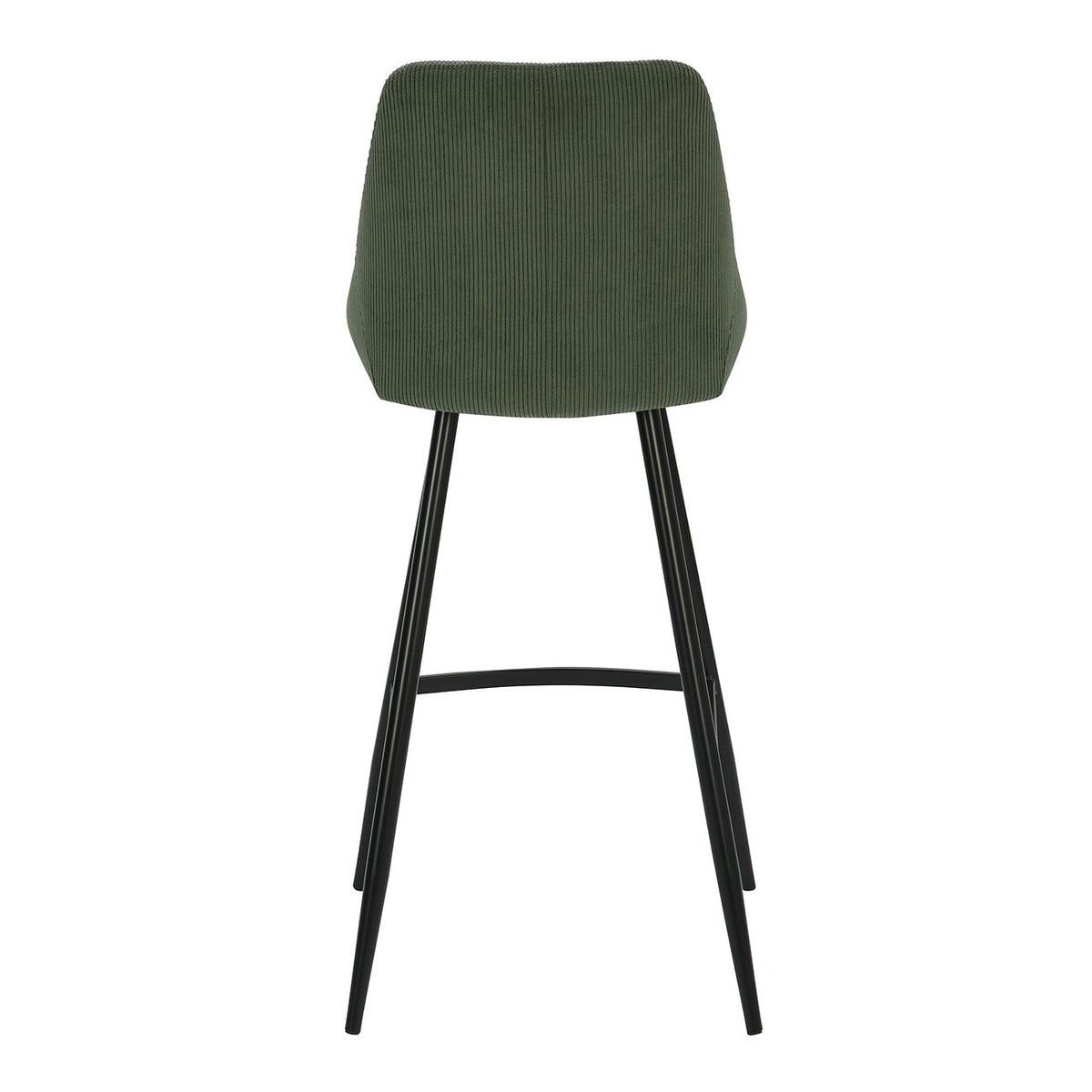Chaise de bar velours côtelé vert sapin