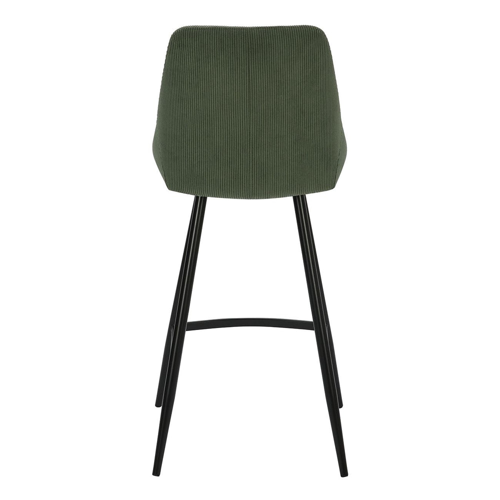 Chaise snack en velours côtelé vert sapin