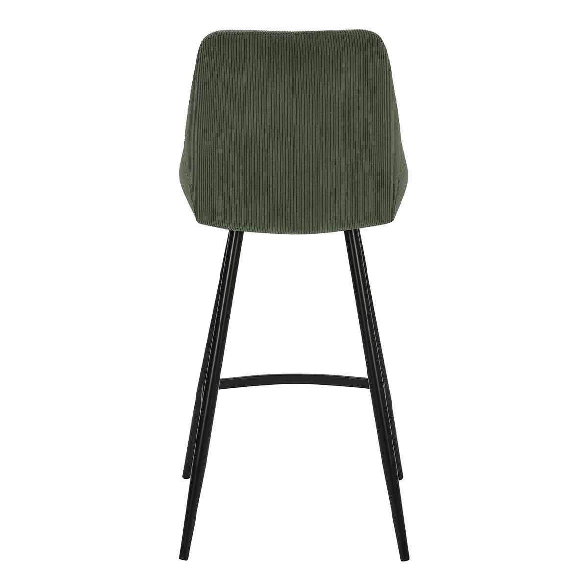 Chaise snack en velours côtelé vert sapin