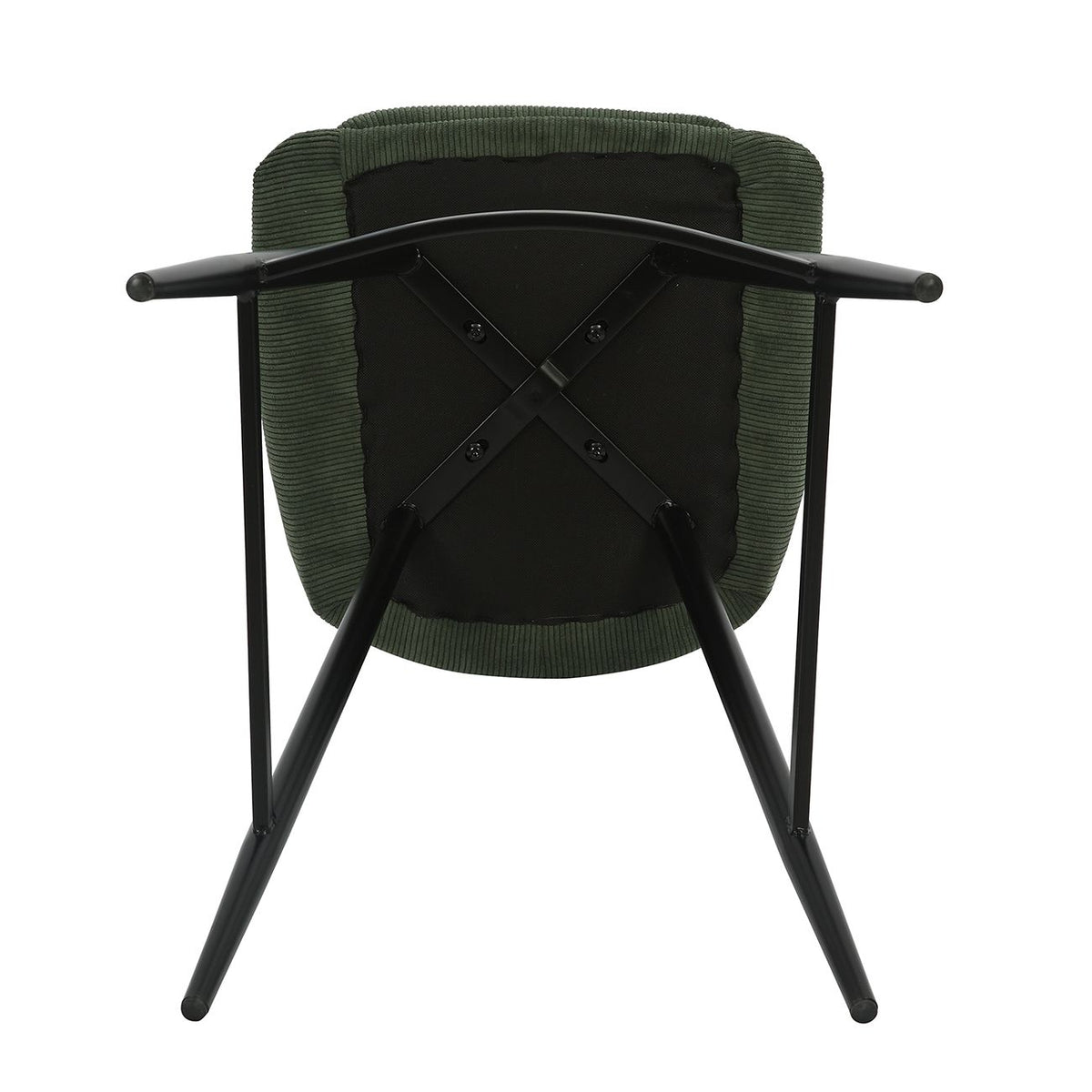 Chaise snack en velours côtelé vert sapin