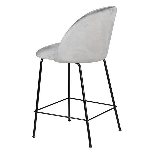Chaise snack velours gris clair