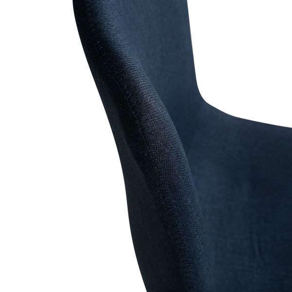 Chaise en tissu bleu marine
