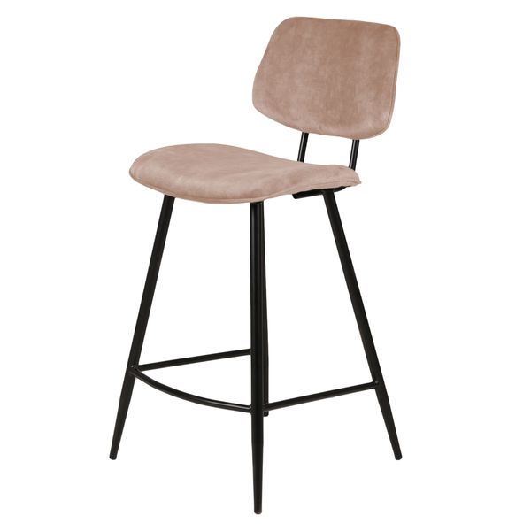 Chaise plan de travail velours beige