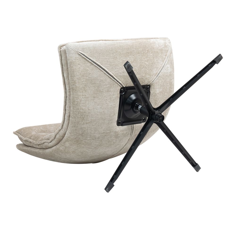Fauteuil pivotant beige