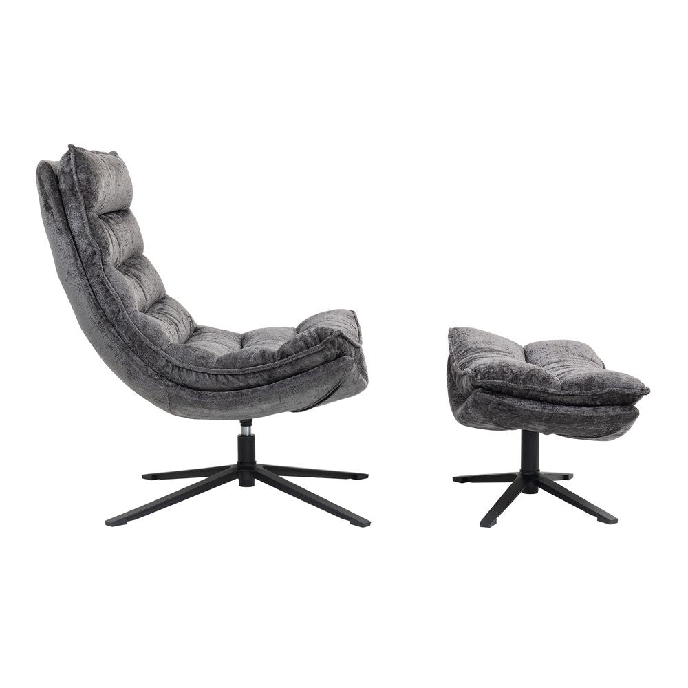 Fauteuil pivotant gris foncé