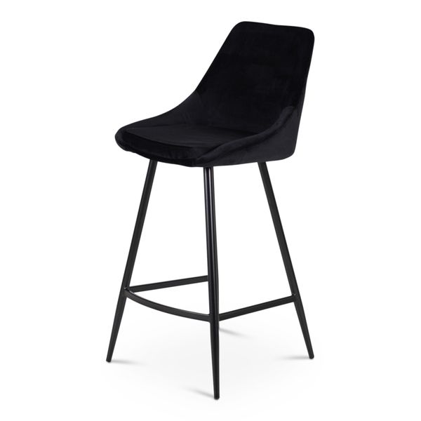 Chaise de bar velours noir