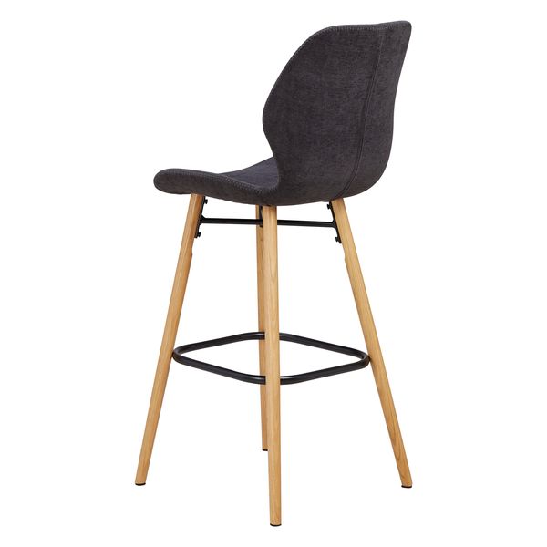 Chaise snack tissu soft touch noir