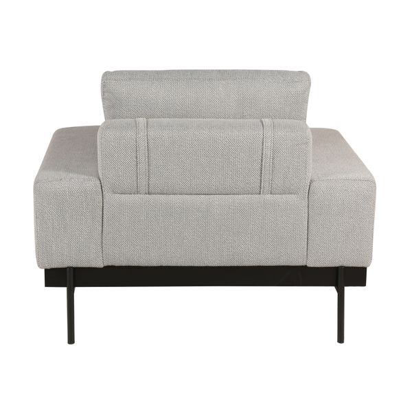 Fauteuil tissu gris clair