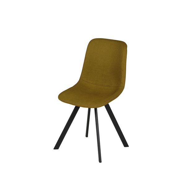 Chaise en tissu jaune