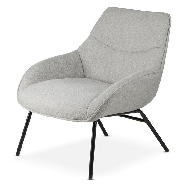 Fauteuil tissu gris clair