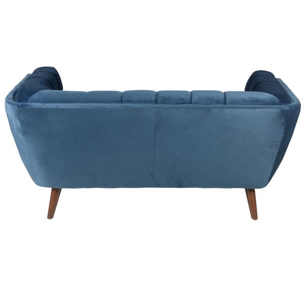 Canapé 2 places velours bleu foncé BERYL