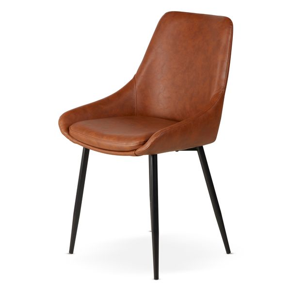 Chaise en PU marron
