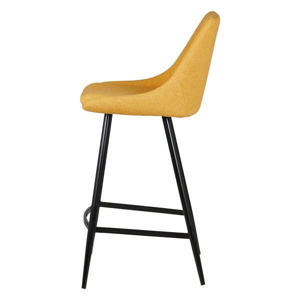 Chaise snack tissu jaune moutarde