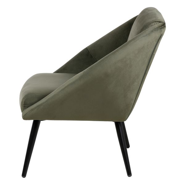 Fauteuil velours vert foncé