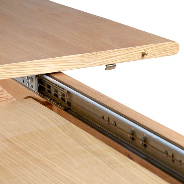 Table repas 180cm allonge intégrée chêne naturel
