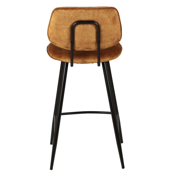 Chaise plan de travail velours ocre