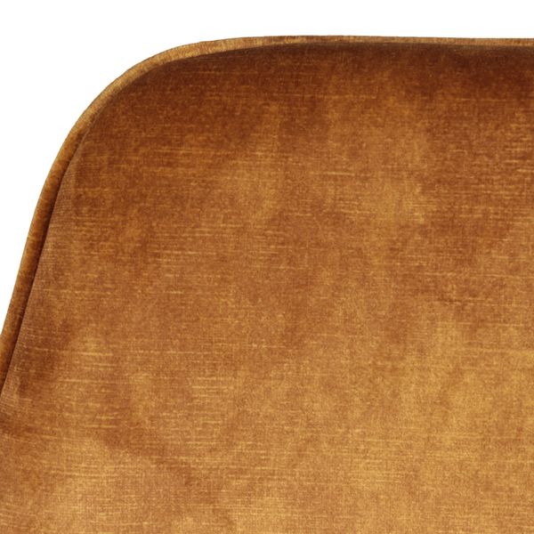 Chaise plan de travail velours ocre