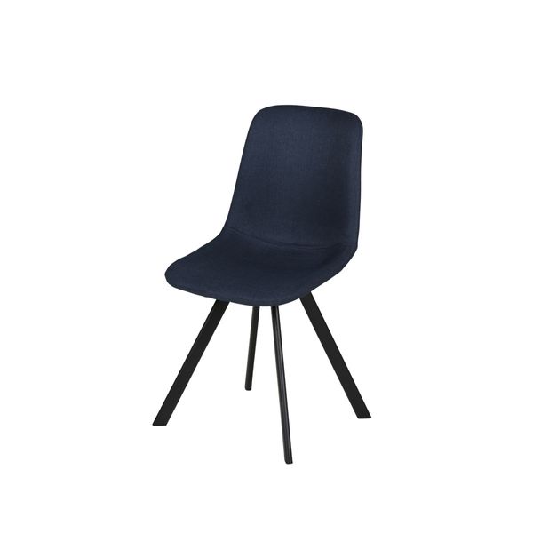 Chaise en tissu bleu marine