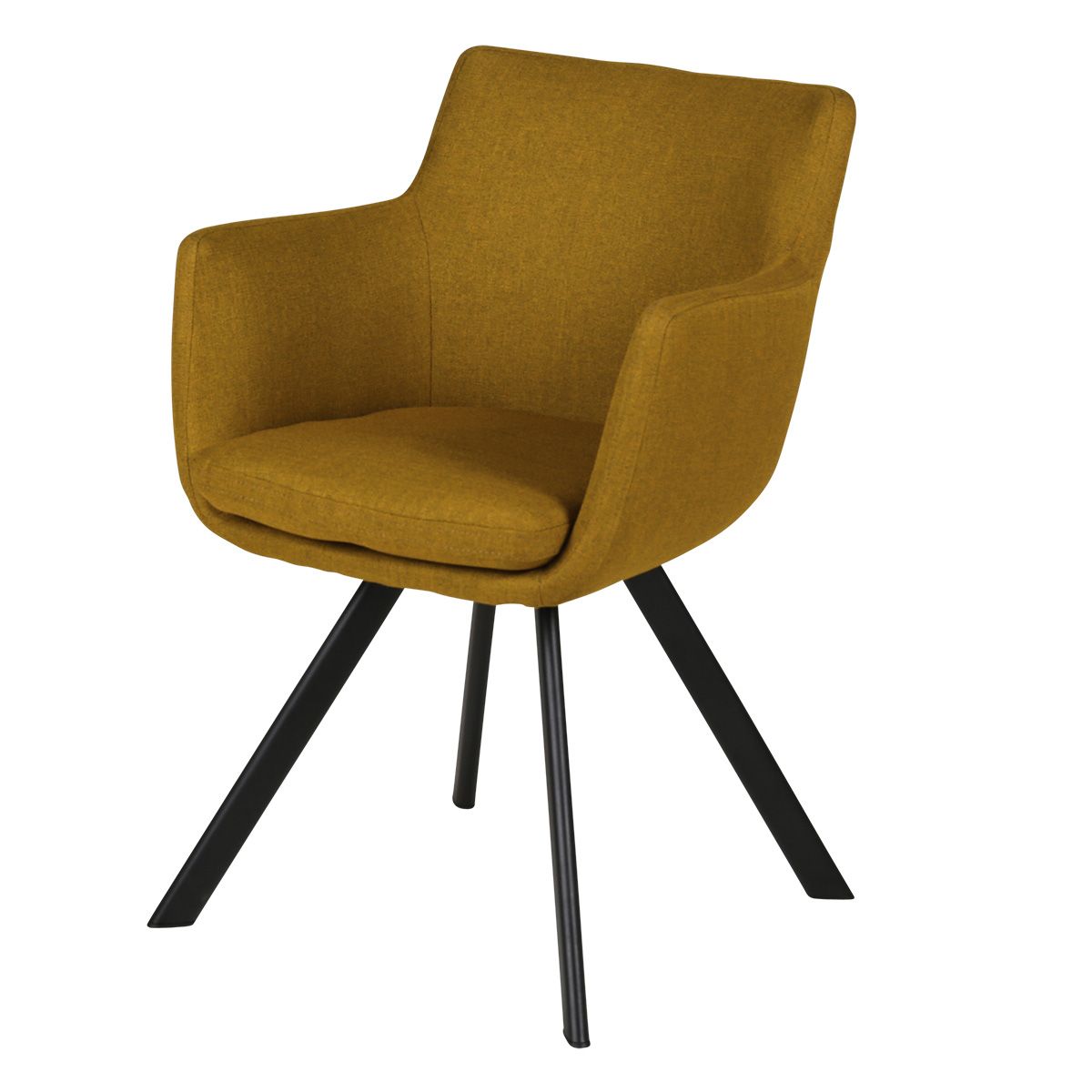 Fauteuil tissu jaune
