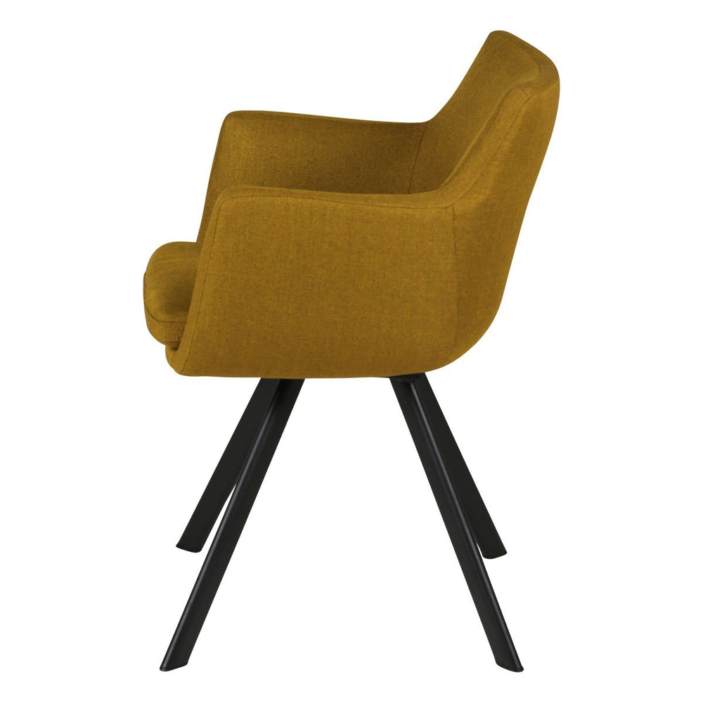 Fauteuil tissu jaune