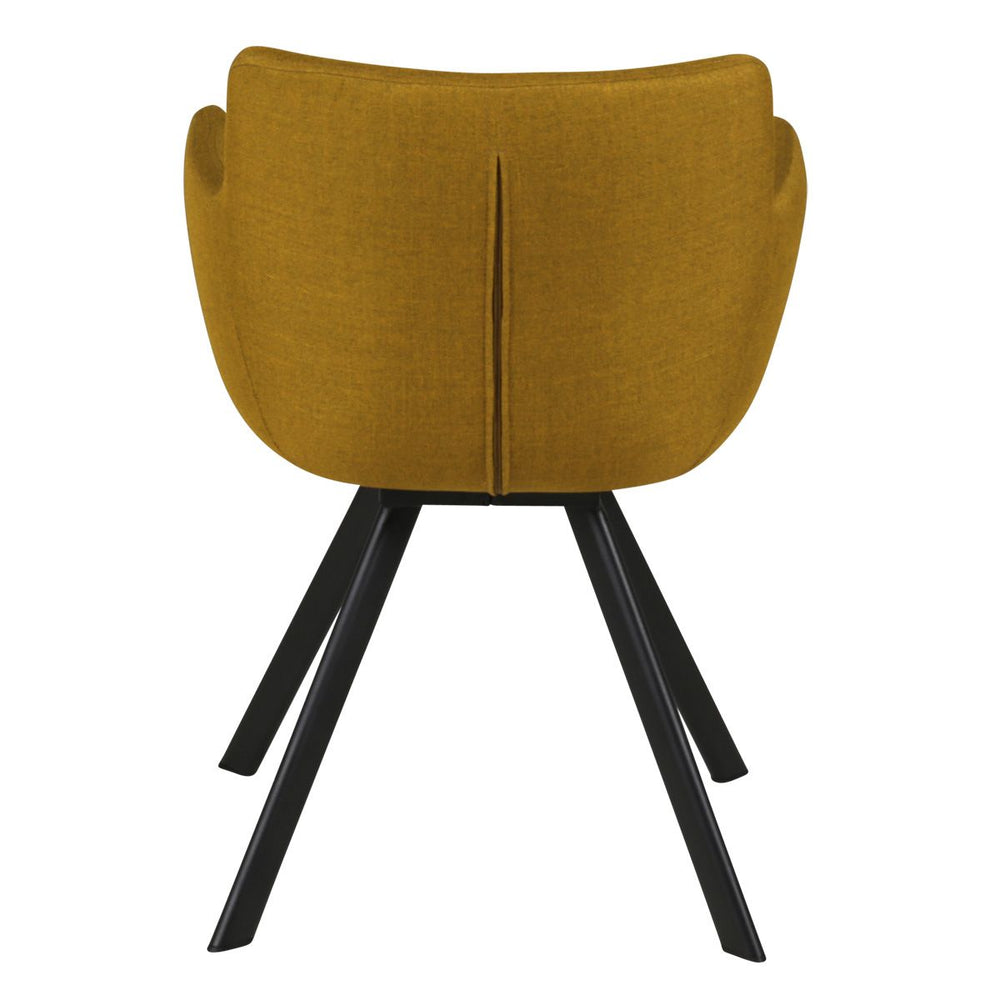 Fauteuil tissu jaune