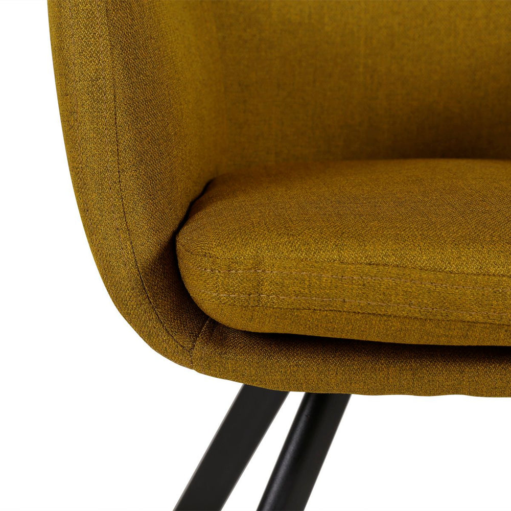 Fauteuil tissu jaune