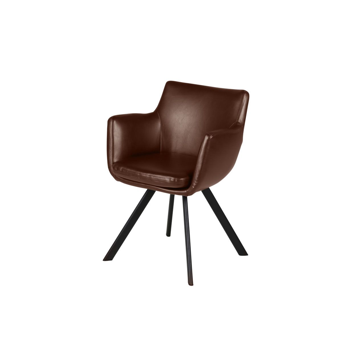 Fauteuil PU marron